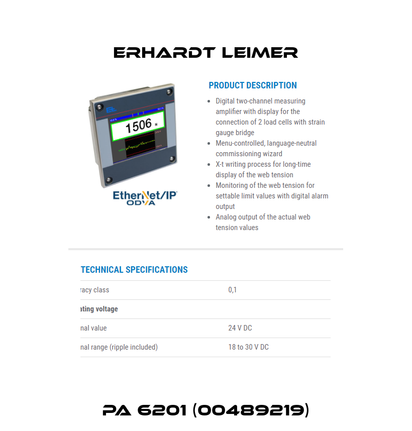 PA 6201 (00489219) Erhardt Leimer