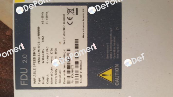 Type: FDU48-375 20CE-A-NNNNI Emotron