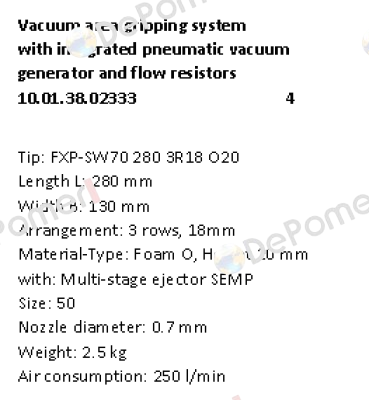 Typ: FXP-SW70 280 3R18 O20 Schmalz