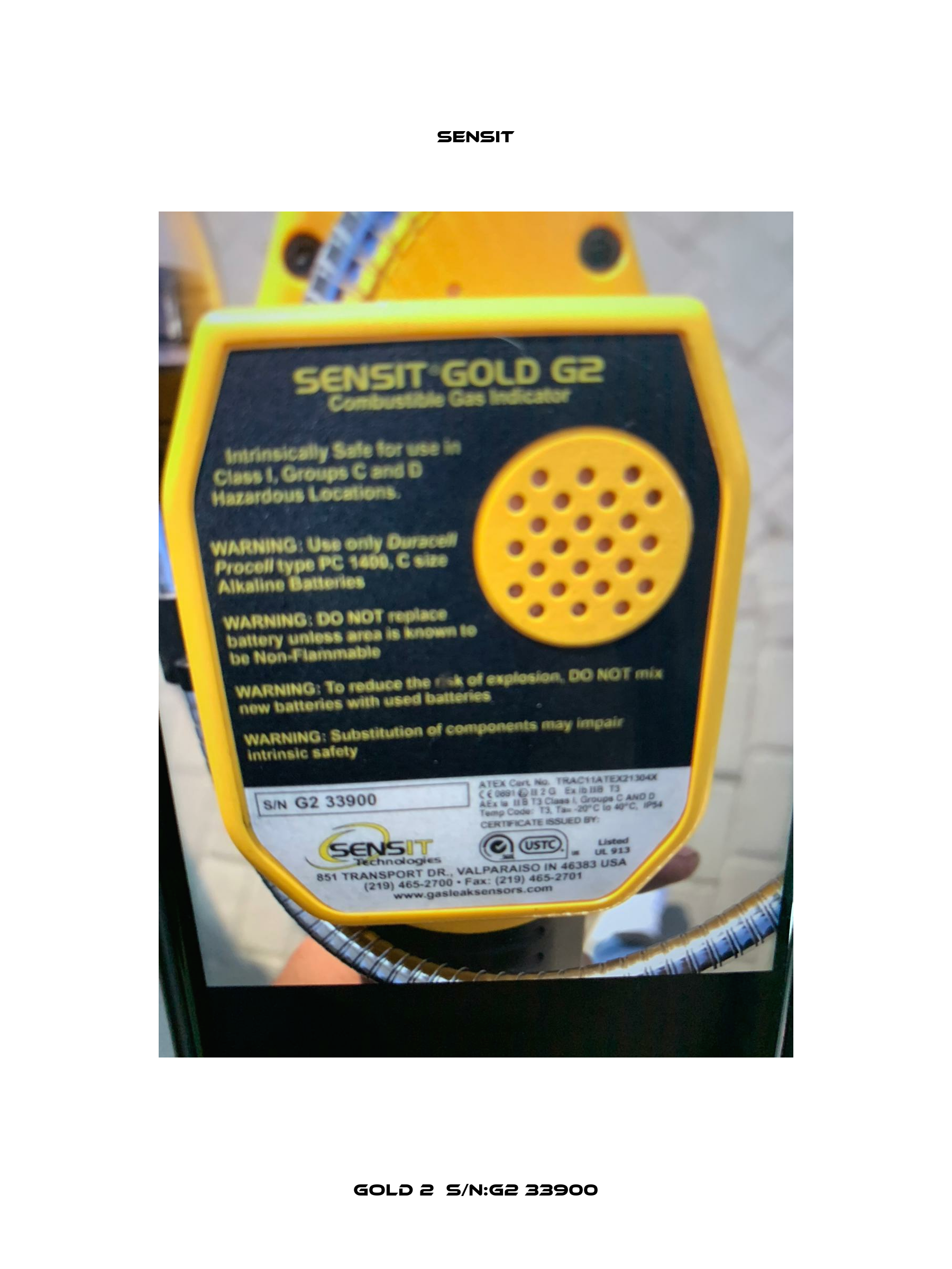 GOLD 2  S/N:G2 33900 Sensit