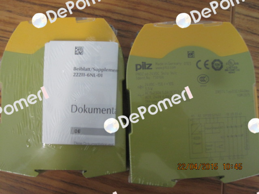 p/n: 750106, Type: PNOZ s6 24VDC 3 n/o 1 n/c Pilz