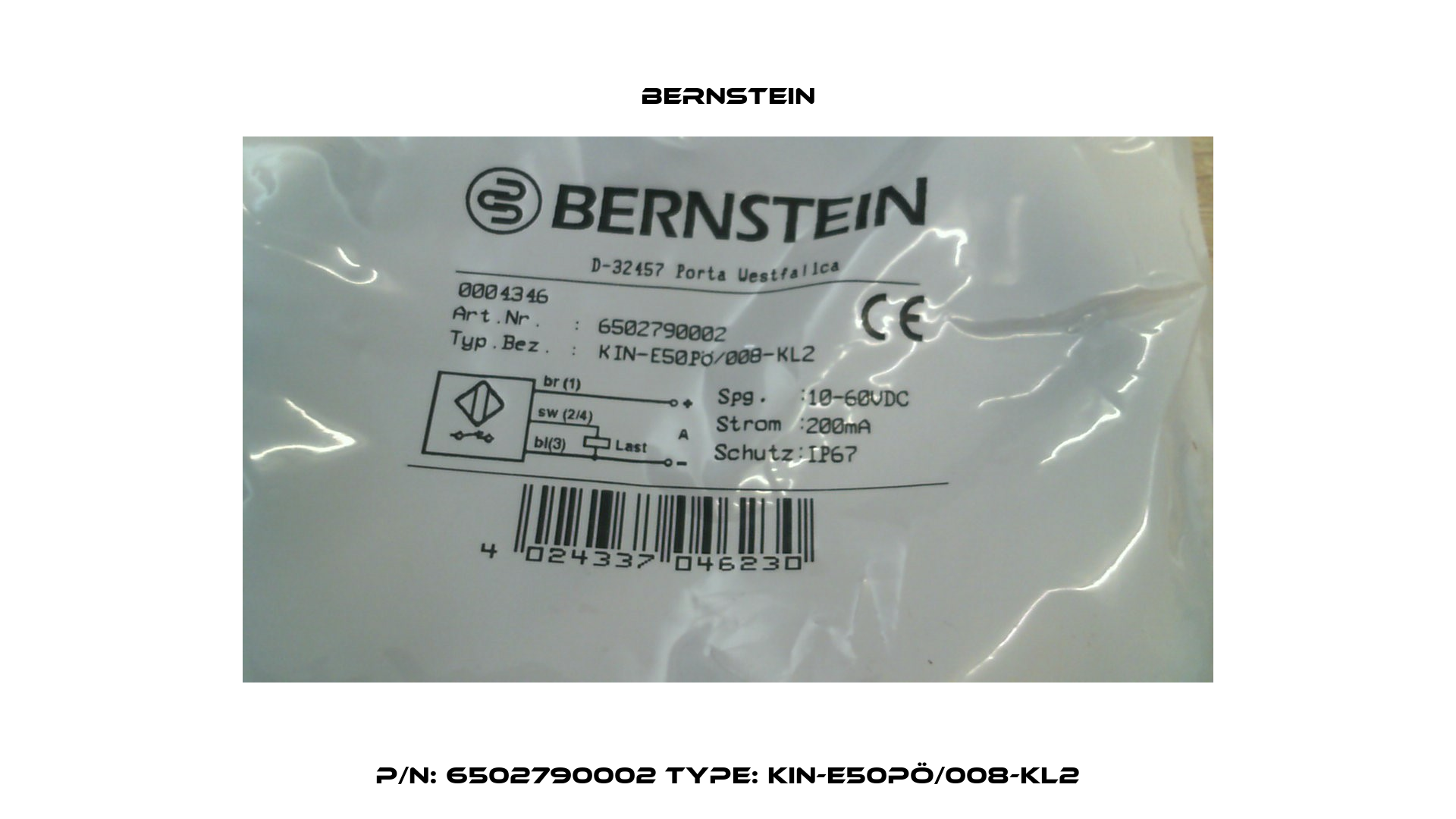 P/N: 6502790002 Type: KIN-E50PÖ/008-KL2 Bernstein