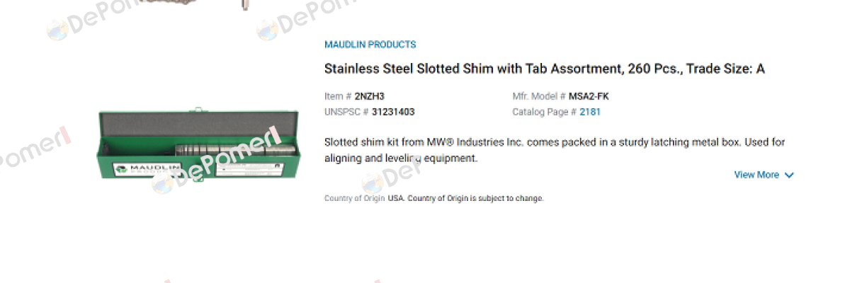 MSA2-FK Starrett