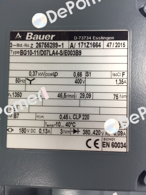Gear for BG10-11/D07LA4-S/E003B9,Z26755289-1 Bauer