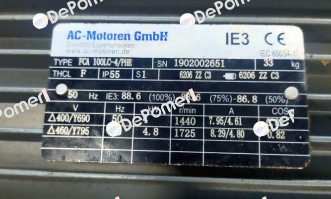 FCA 100 LC-4 / PHE - B5 400 /690 AC Motoren
