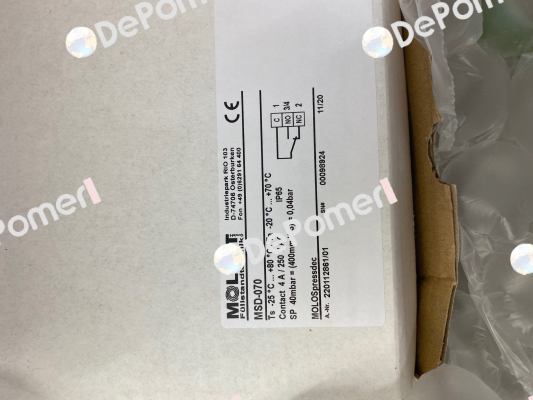 P/N: 90261089; Type:MSD-070 Mollet