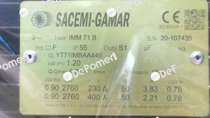 IMM 71B (YT71IMBAA440-1) Sacemi