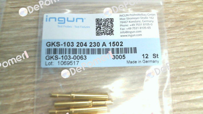 GKS-103 204 230 A 1502 Ingun