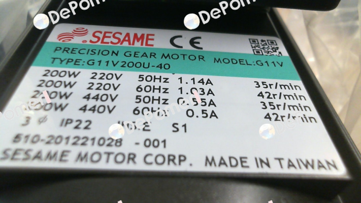 reducer for G11V200S-40 Sesame Motor