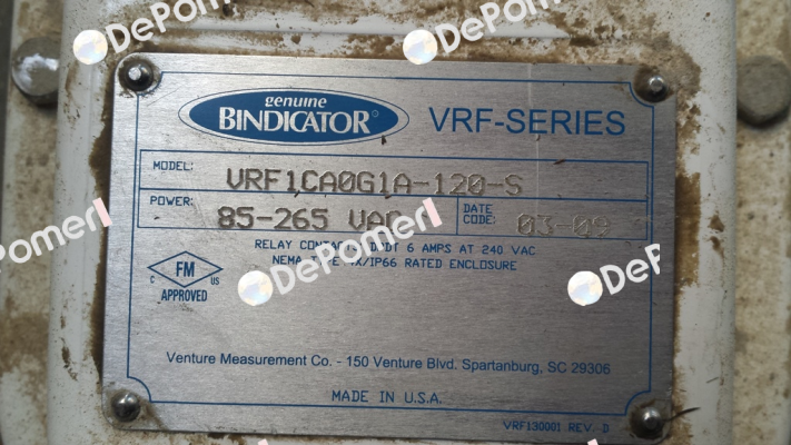 VRFII-SG-CX10B-108  Bindicator