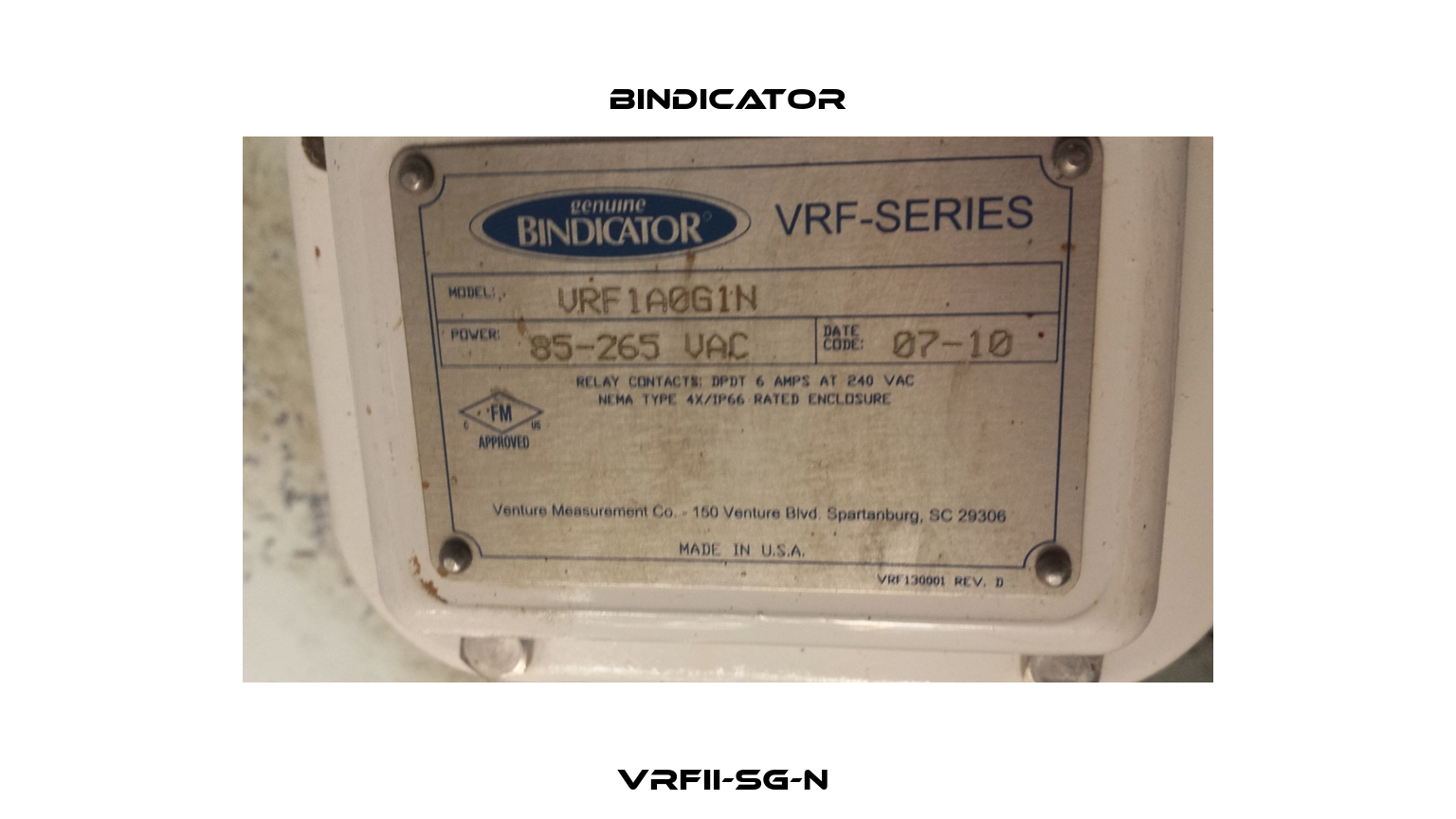 VRFII-SG-N  Bindicator