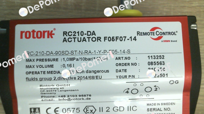 PA-RC-210-DA Rotork