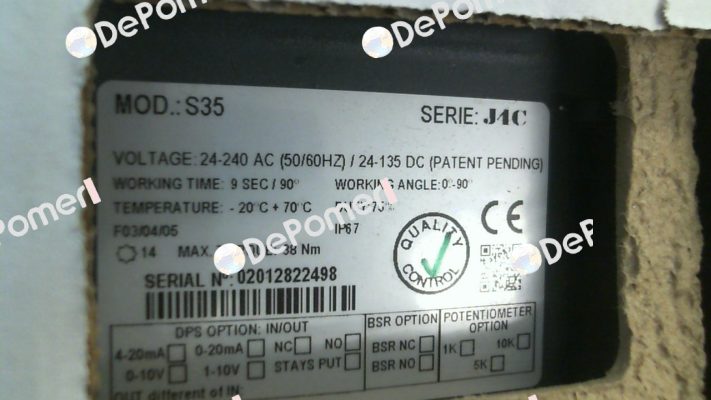 P/N: S4C000209, Type: J4C-S35 J+J Automation