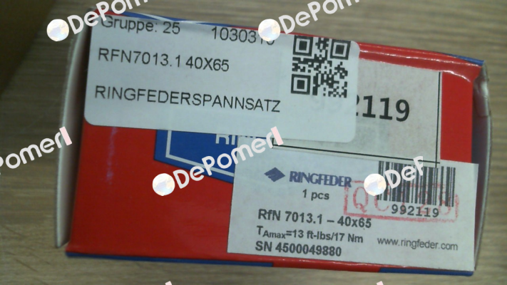RFN7013.1 40X65 Ringfeder