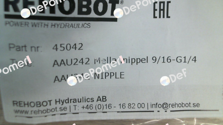 p/n: 45042, Type: AAU242 Rehobot