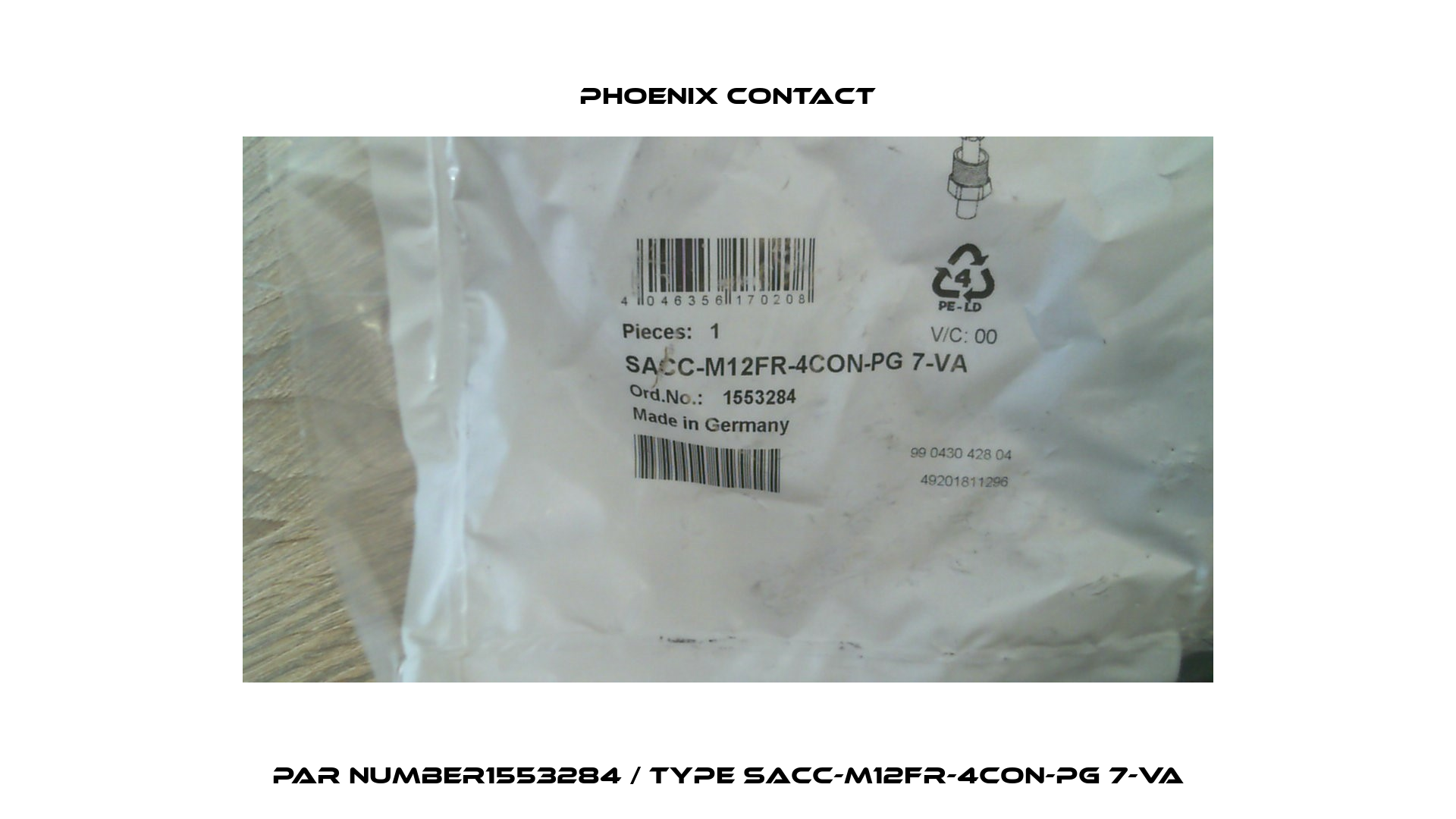 Par number1553284 / Type SACC-M12FR-4CON-PG 7-VA Phoenix Contact