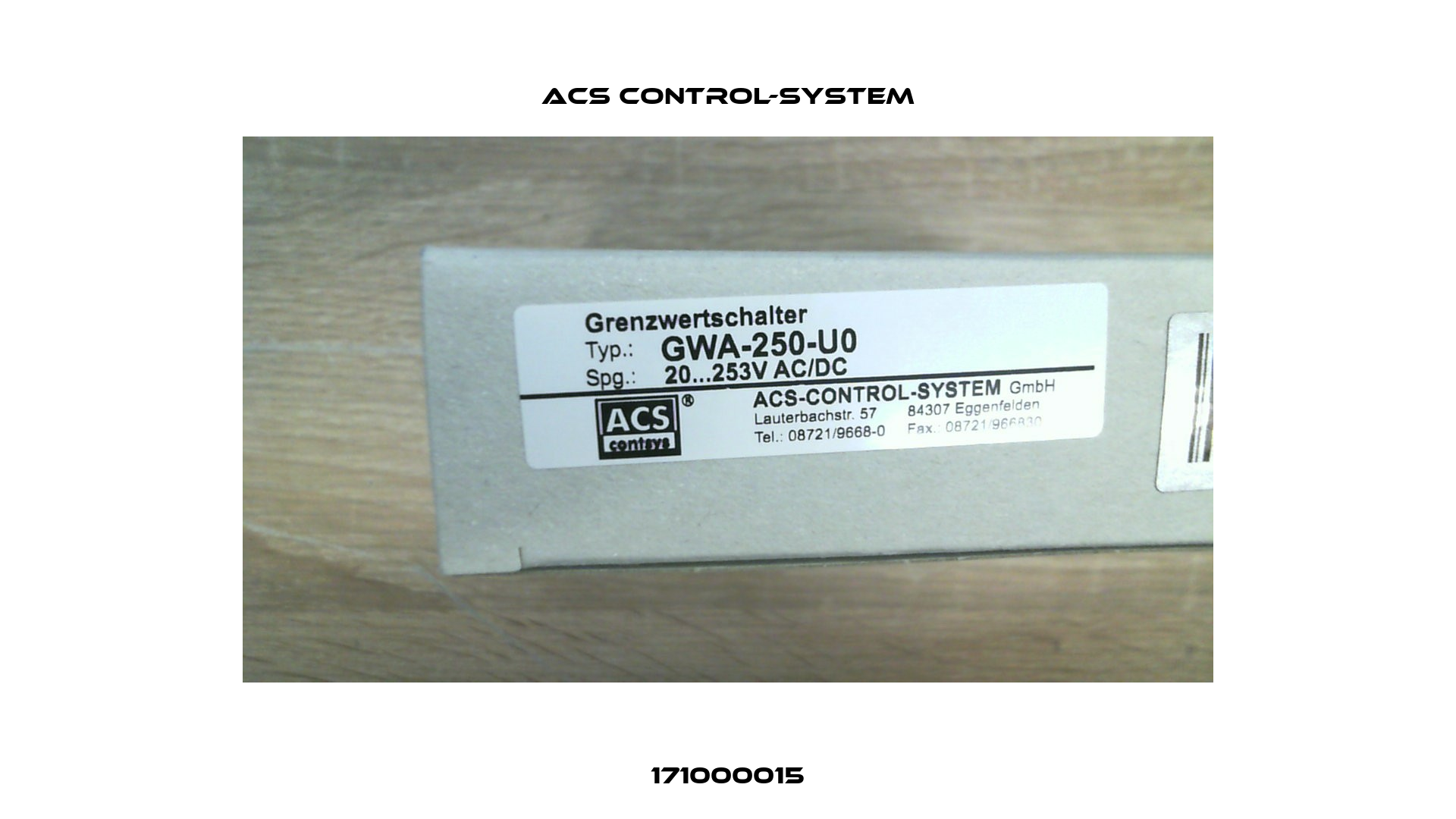 171000015 Acs Control-System