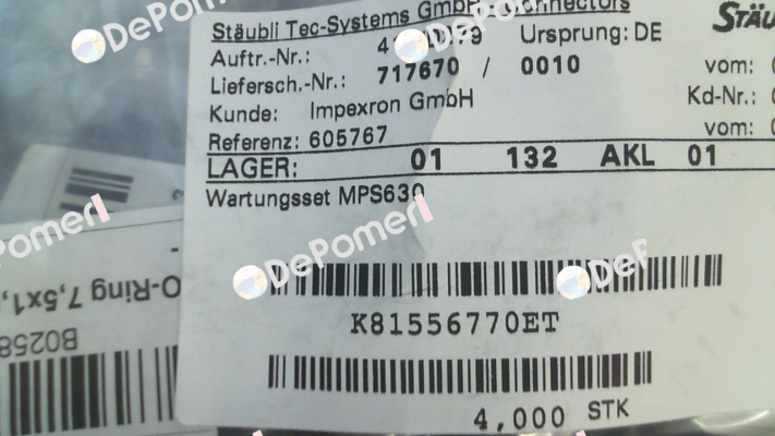 MPS630 (K81556770ET) Multi-Contact (Stäubli)