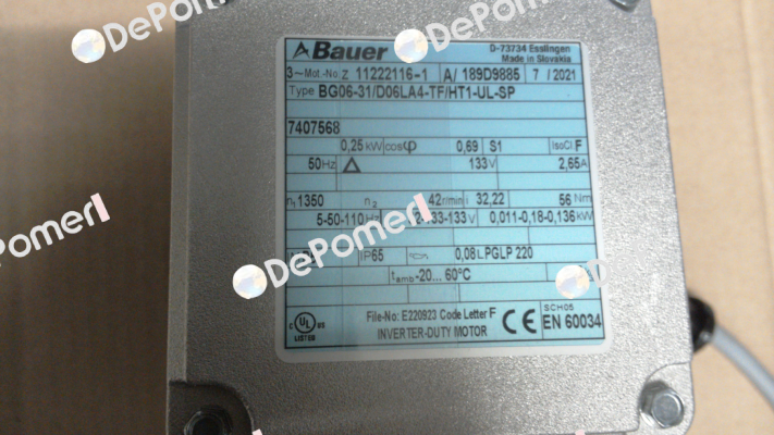 BG06-31/D06LA4-TF/HT1-UL-SP Bauer