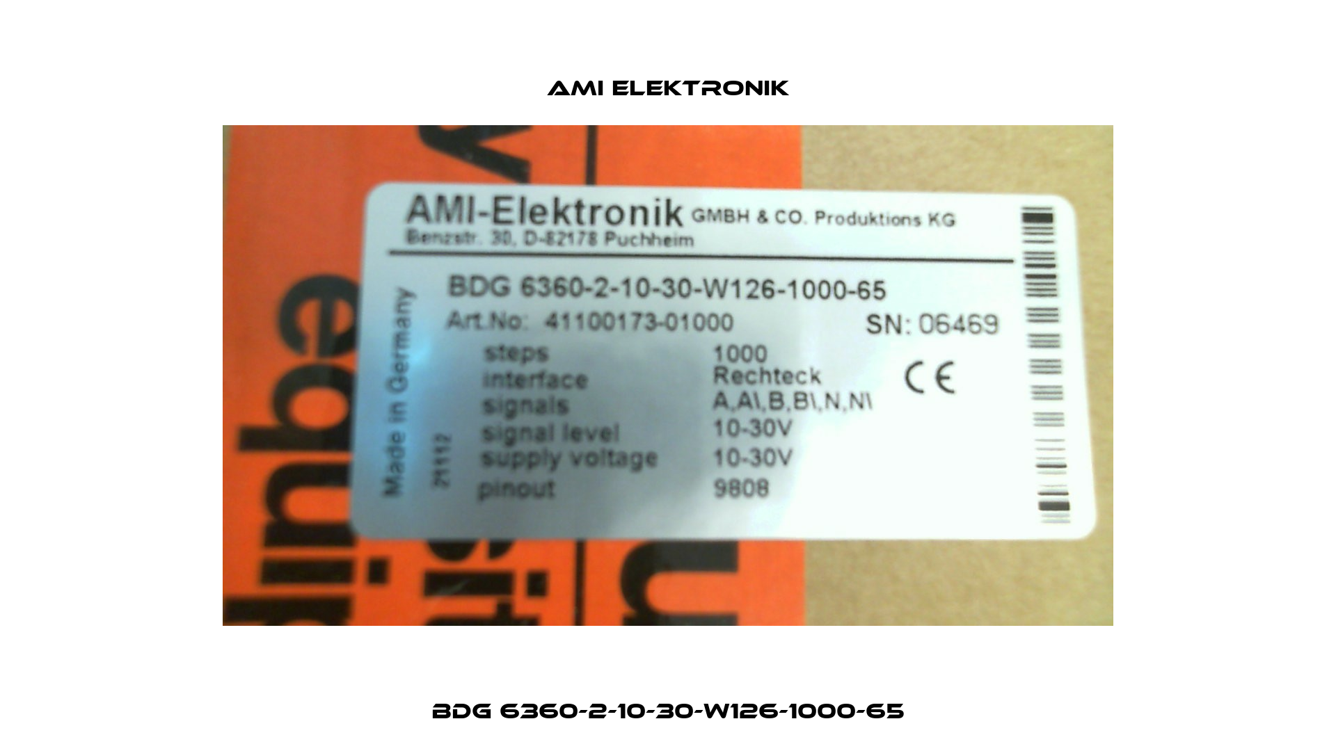 BDG 6360-2-10-30-W126-1000-65 Ami Elektronik