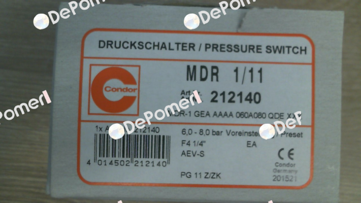 212140 / MDR-1 GEA AAEA 060A080 QDE XXX Condor