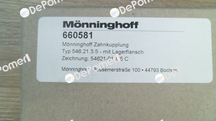 P/N: 660581, Type: 546.21.3.5 Monninghoff