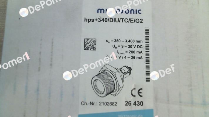 p/n: 26430, Type: hps+340/DIU/TC/E/G2 Microsonic