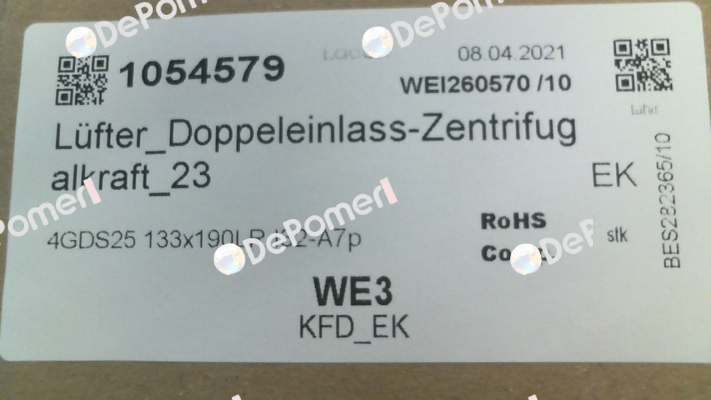 4GDS25 133x190LR I32-A7p / 1054579 Ecofit