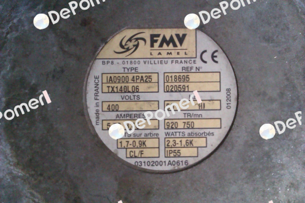 IA0900 4PA25 TX140L06 400V50HZ # 5001018695 FMV-Lamel (now Ziehl Abegg)