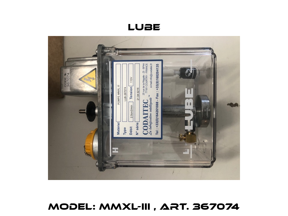 Model: MMXL-III , Art. 367074 Lube