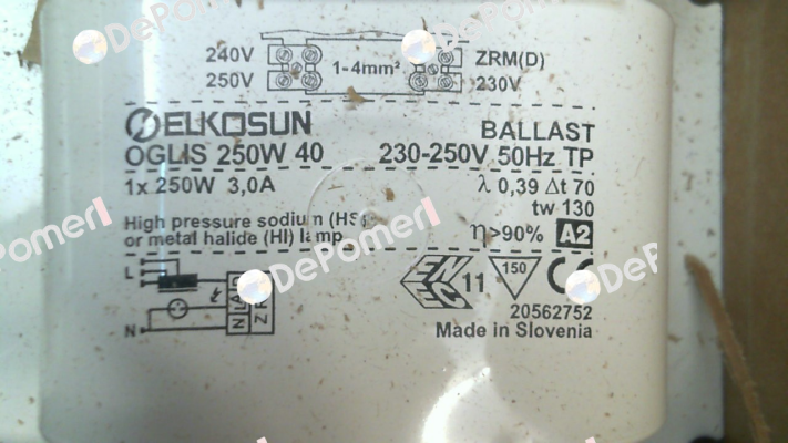 OGLIS 250W 40 230-250/50 040A094 TP Tridonic