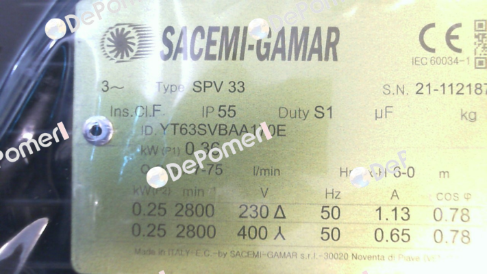 SPV 33-TRI (SPV 33 170T) Sacemi