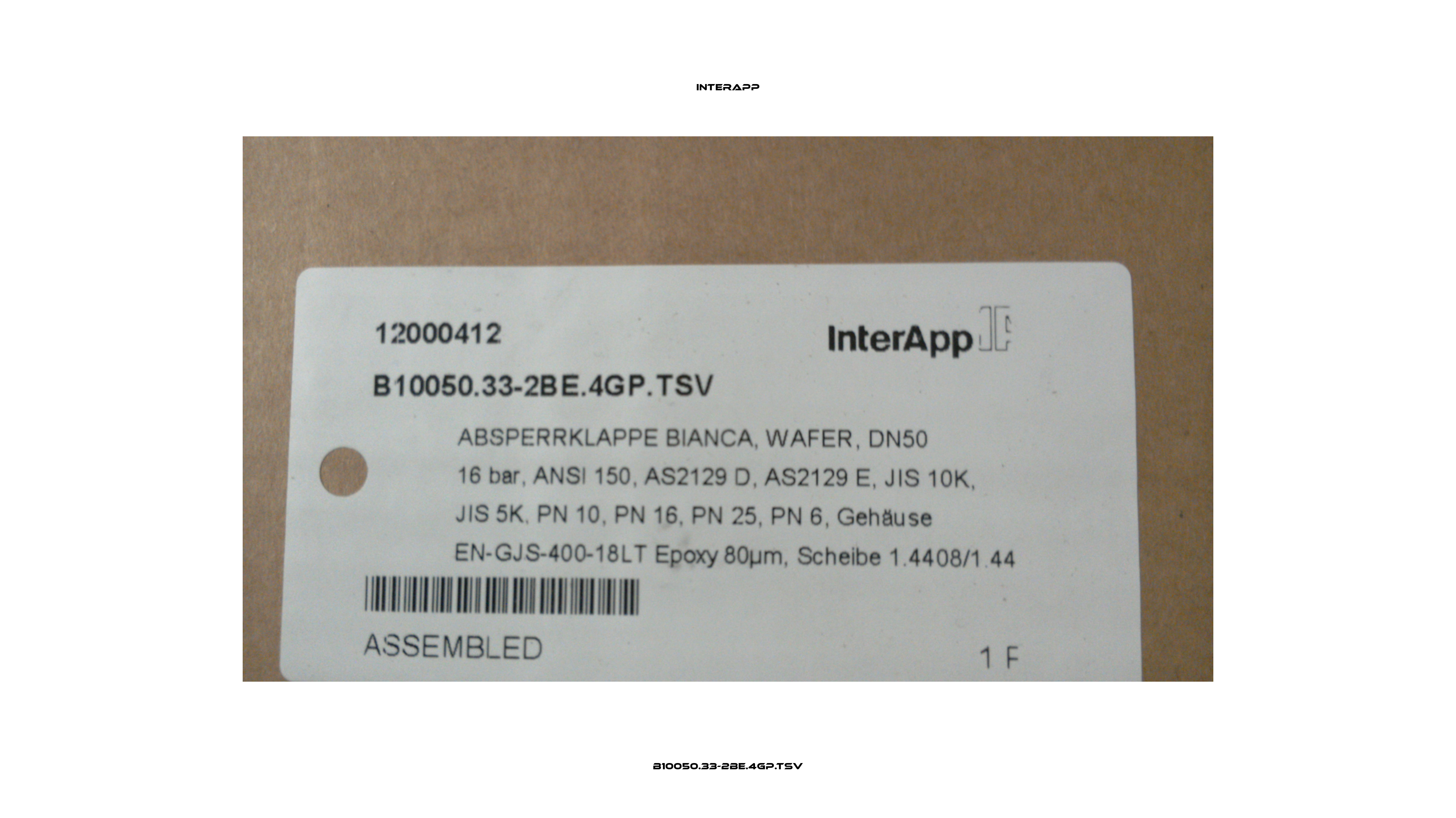 B10050.33-2BE.4GP.TSV InterApp