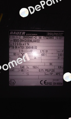 BS03-38H/DXE06LA4/C2  Bauer