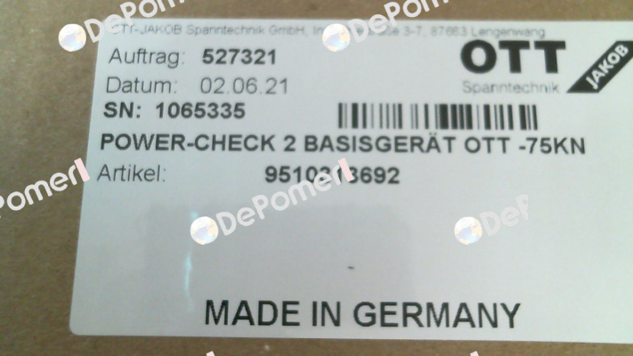 9510313692 OTT-JAKOB