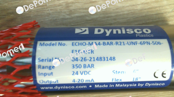 ECHO-MA4-BAR-R21-UNF-6PN-S06-F18-NTR Dynisco