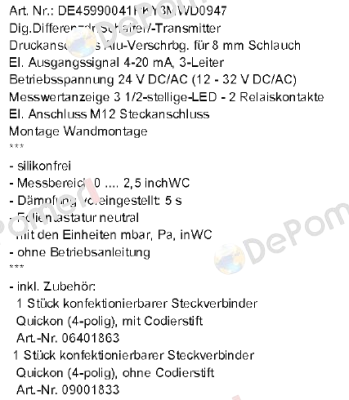 DE45990041PKY3MWD0947  Fischer