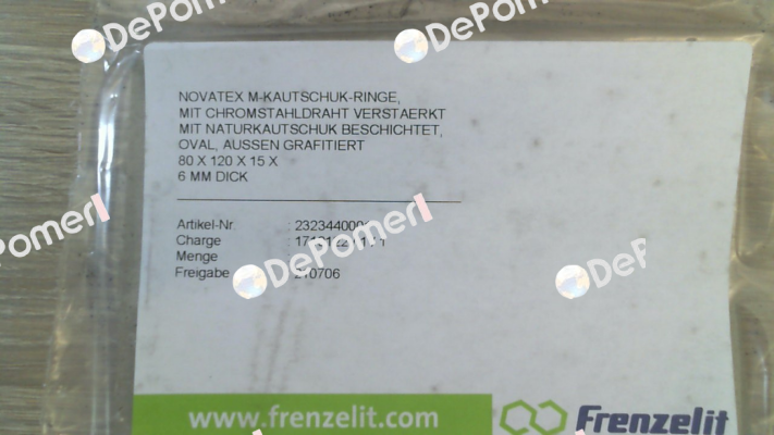 Nr 05 9999 0600 (Novatex 80x120x15x 6mm) Frenzelit
