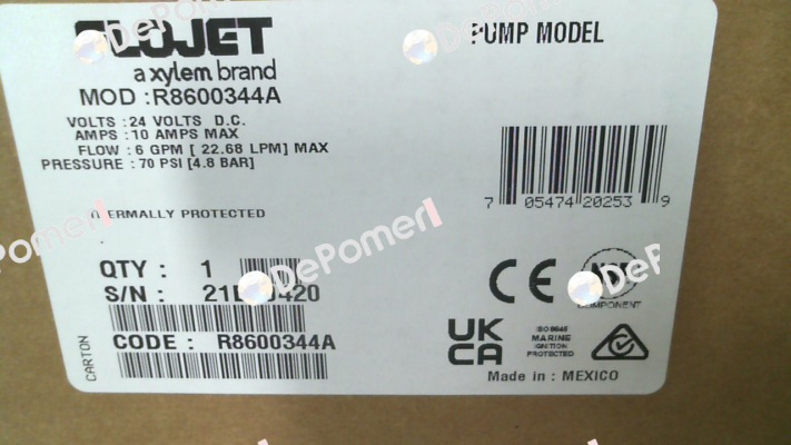 R8600344A Flojet Pump