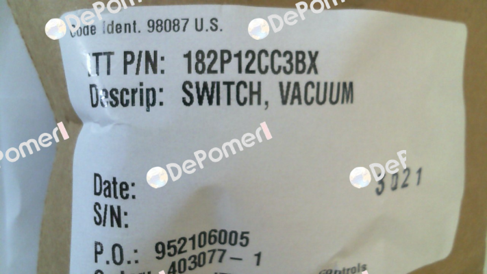 182P12CC3BX ITT NEO DYN