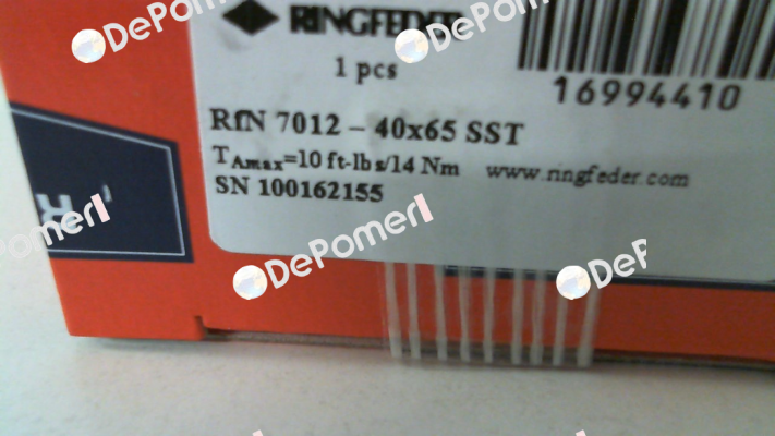 RFN7012 40X65 SST Ringfeder