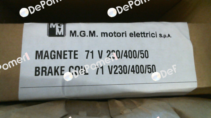 BA-71 AC 230/400V 50HZ M.G.M MOTORI