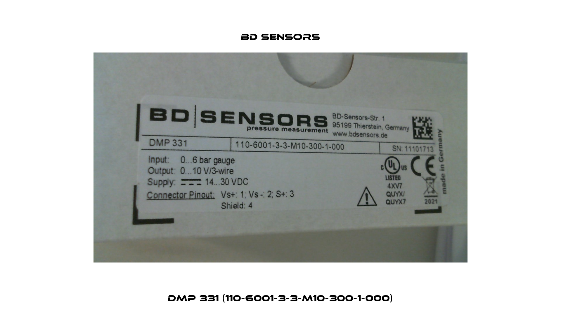 DMP 331 (110-6001-3-3-M10-300-1-000) Bd Sensors
