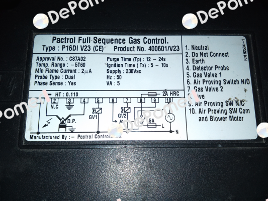 400601/V23 P16 DI Dual Pactrol