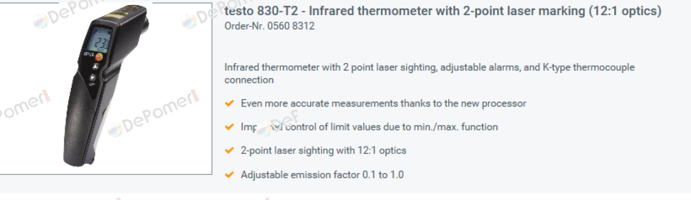 P/N: 0560 8312, Type: 830-T2 Testo
