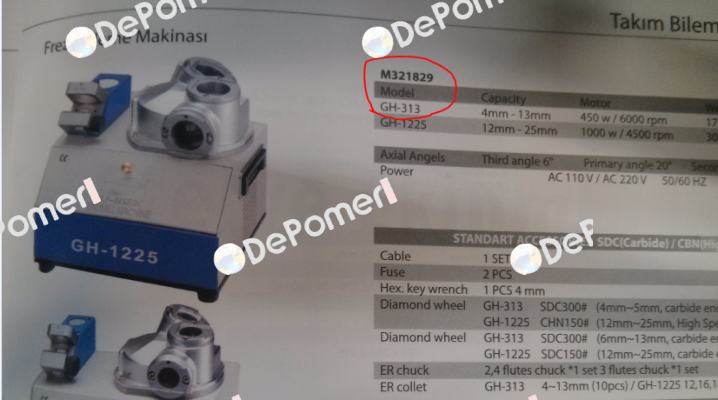 M321829 MODEL: GH-313 REPLACED BY 51474 (EMG-1225)  ECE-Earth Chain