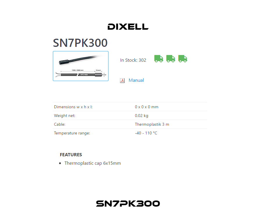 SN7PK300 Dixell