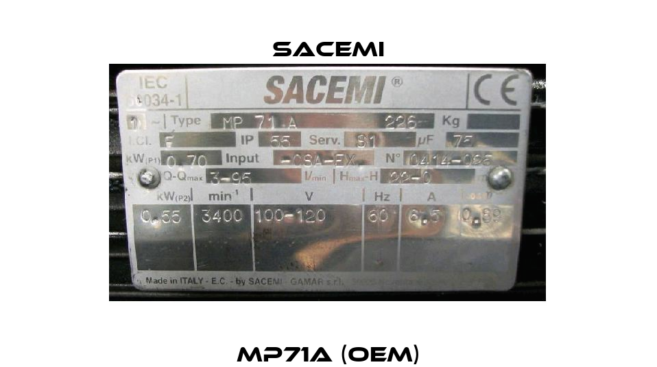 MP71A (OEM) Sacemi