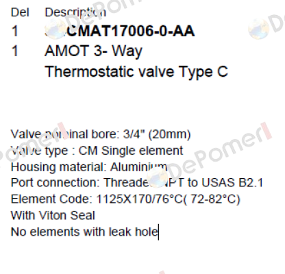 3/4CMAT17006-0-AA Amot