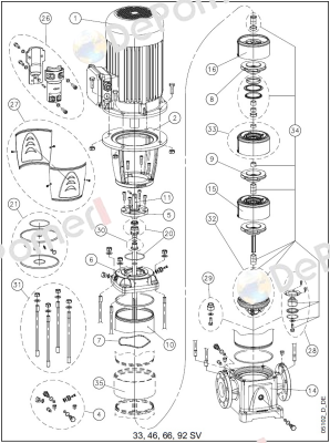 KL01AC0 - KIT SV33/46/66/92 M.SEAL+OR EP Lowara